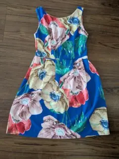 イタリア製 フローラルプリント ノースリーブワンピース