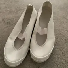 上履き＊小学中学高校＊布製＊白＊22.5cm
