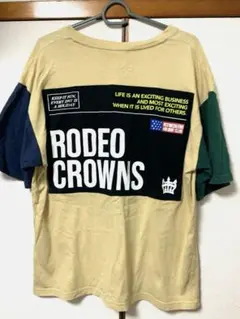 RODEO CROWNS 半袖Tシャツ ベージュ/ネイビー、グリーン