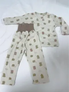 クマ柄長袖パジャマ 90