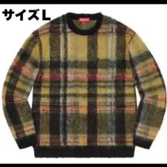 Supreme Brushed Plaid Sweater L black
