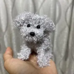 モールドール　トイプー　グレー　あみぐるみ