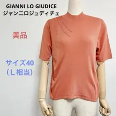 美品 GIANNI LO GIUDICE 半袖 ニット トップス 40（Ｌ相当）