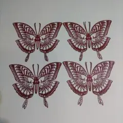 蝶の切り絵 4枚セット