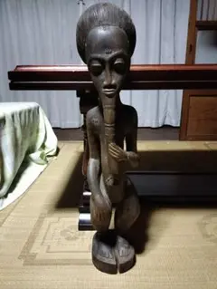 プロフ必読　アフリカ　バウレ族　アカン系　木彫り　人形　置物　呪物　神像 プロフ必読様専用 アフリカ バウレ族 アカン系 木彫り 人形 置物