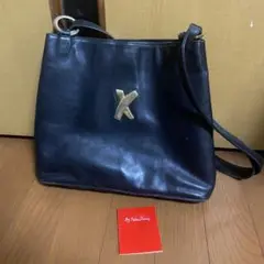 By Paloma Picasso 黒 レザー ショルダーバッグ