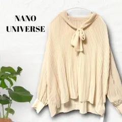 【美品】ナノユニバース ボウタイブラウス 首リボン 定価タグ付き 【匿名配送】