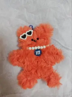 ハンドメイド　モールドール　オレンジのくま