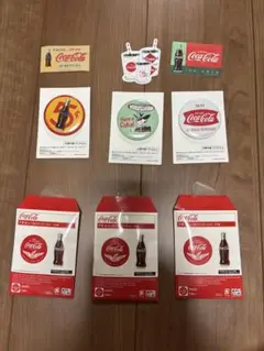 コカコーラ　1番くじ　F賞缶バッチ＆ステッカーセット