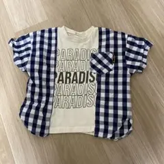 ネイビーチェック Tシャツ