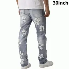 ダメージデニム　ジーンズ　uk us drip drill mnml amiri