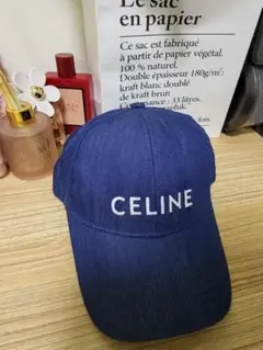 CELINE ベースボールキャップ / ブルー デニムレディだんじょ共用