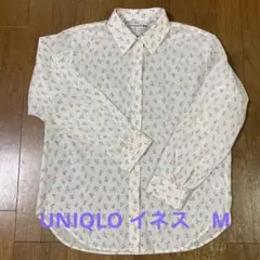 ユニクロ　イネス　フラワー　コットンシャツ　M