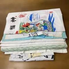 レトロ・福神と富士山デザインなど手ぬぐいセットまとめ売り　10枚