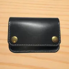 【本革】トラッカーウォレット　ショート　ブラック