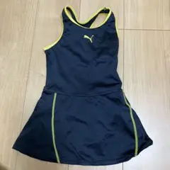 PUMA キッズ水着 黒/黄色 タンクトップ