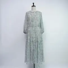 ロペピクニック 総柄シアーシャツ グレー サイズ36*QC1391