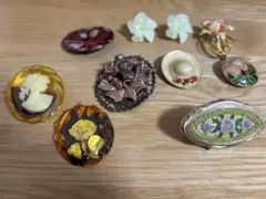 ヴィンテージ風ブローチセット