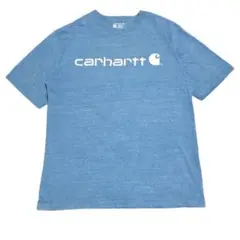 Carhartt カーハート ロゴTシャツ ライトブルー 夏物古着n29