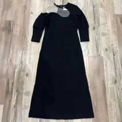【美品】AMERI LAKE CURVE TRICOT RIB DRESS Ameri（アメリ）の「LAKE CURVE TRICOT RIB DRESS（ワンピース