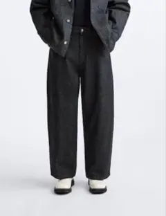STUDIO NICHOLSON +ZARA ワイドレッグデニム ブラック40