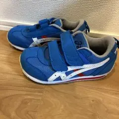 アシックス ベルト付きスニーカー 16.0cm 青
