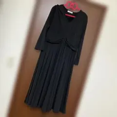 ルクオーレ♪ワンピース♪used♪Lサイズ♪冠婚葬祭きも♪ショップチャンネル