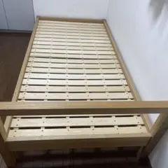 【たのメル便 匿名配送】無印良品　シングルベッド　フレーム　タモ材
