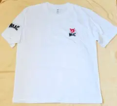 WAAC 白 Tシャツ 赤い悪魔 ロゴ　メンズMサイズ　綿100%