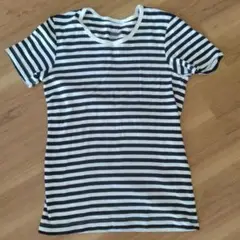 ストライプ 半袖Tシャツ 黒と白