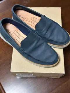 CLARKS FAIRFORD STEP/ネイビーヌバック　クラークス