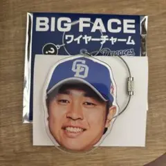 中日ドラゴンズ　ドラゴンズストア　BIG FACE ワイヤーチャーム　髙橋宏斗