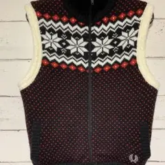 フレッドペリー ボアベスト ノルディック柄 XL
