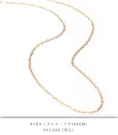 bizoux K18ネックレス・リサ(40cm)