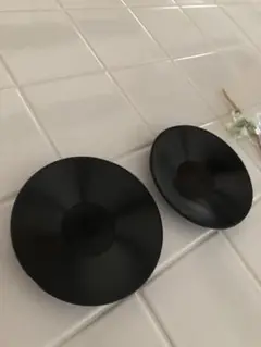 【新品】黒いプラスチック製　湯呑み　トレー　2枚セット