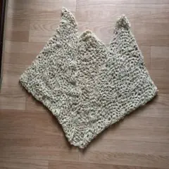 ハマナカ毛糸✨️とっても軽い春夏大判三角ショール バレエ ハンドメイド
