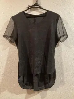 【オーダー品　燕尾デザイントップス　伸縮あり】黒　Lサイズ相当