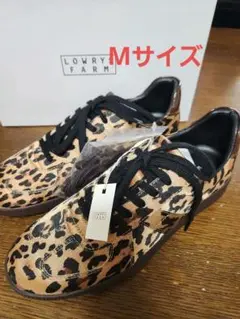 LOWRYSFARM カラースニーカー ヒョウ柄 23～23.5cm Mサイズ