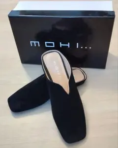✨MOHI✨✨美品✨レザー　フラットサンダル　36　23cm　ブラック