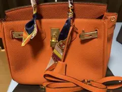 オリジナルトートバッグ ハンドバッグ2wayオレンジ30ハンドルカバーセット並行