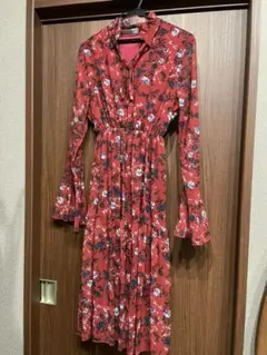 【Grace&Chili】花柄ワンピース【レッド】