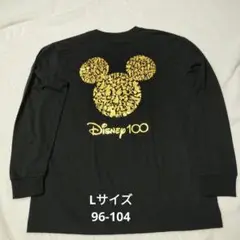 Disney100 長袖カットソー ディズニーキャラクター プリント L 黒