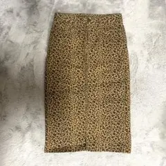 ヒョウ柄 ロングタイトスカート