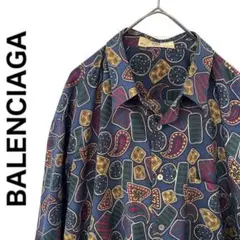 【希少】BALENCIAGA バレンシアガ ポリシャツ ペイズリー柄 総柄