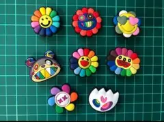 スマイル　ジビッツ　8個セット　カラフル　ニコちゃん　サンダル　クロックス