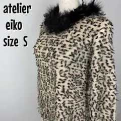 【0075】atelier eiko フェザー襟 トップス
