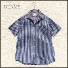 BEAMS original fabric 綿100半袖ギンガムチェックシャツM