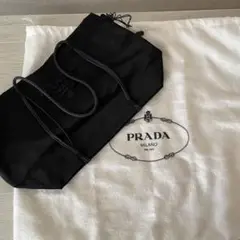 PRADA プラダ ビーズロゴ サテン ミニ トートバッグ