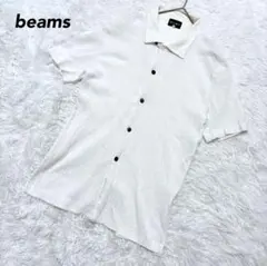 【ビームス】シアーシャツ 半袖 白 M シンプル カジュアル 春夏