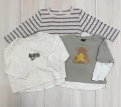 【3枚セット】長袖Tシャツ90cm